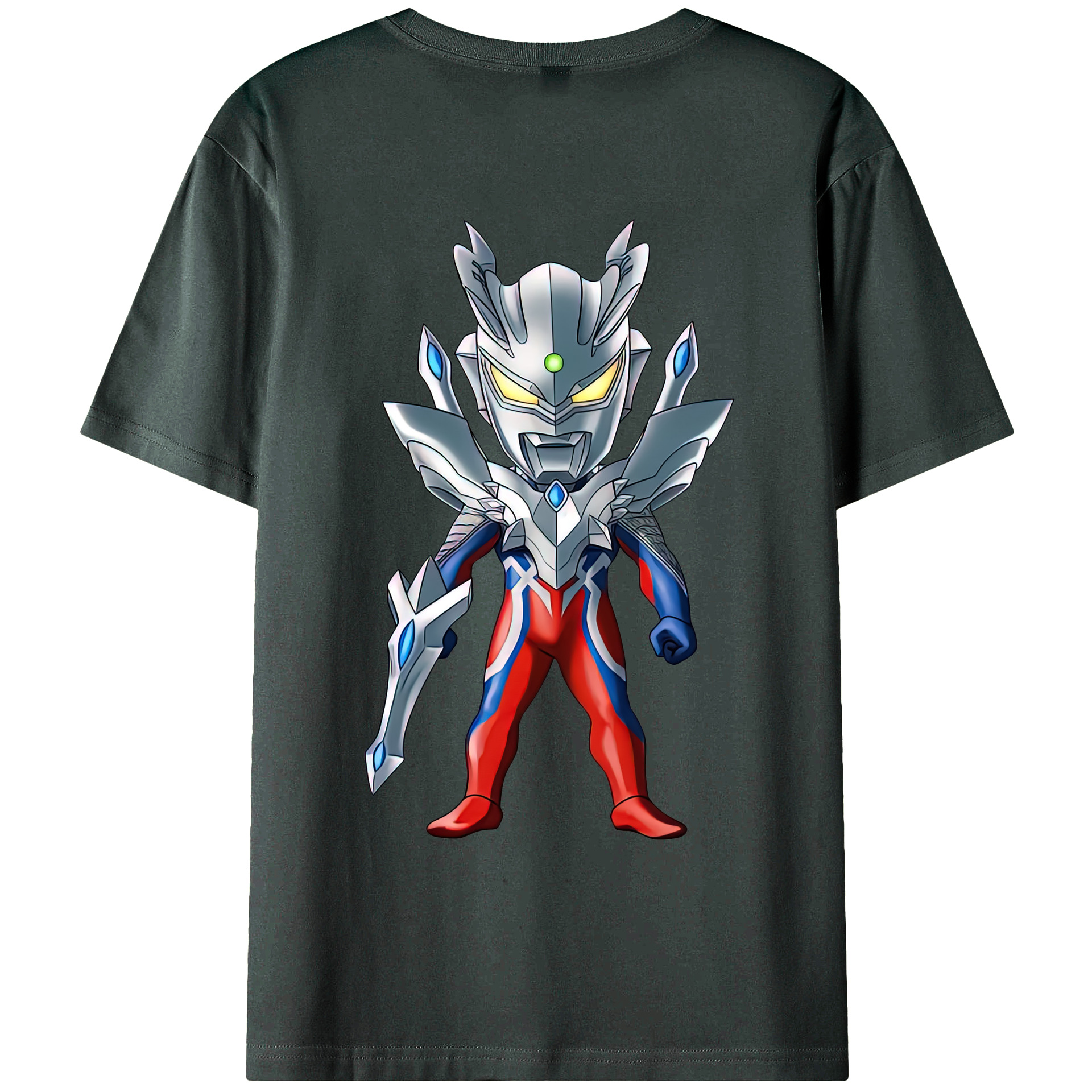 （画像用） ウルトラマン Ultraman 綿100％ メンズ半袖Tシャツ（バックプリント） 通気性